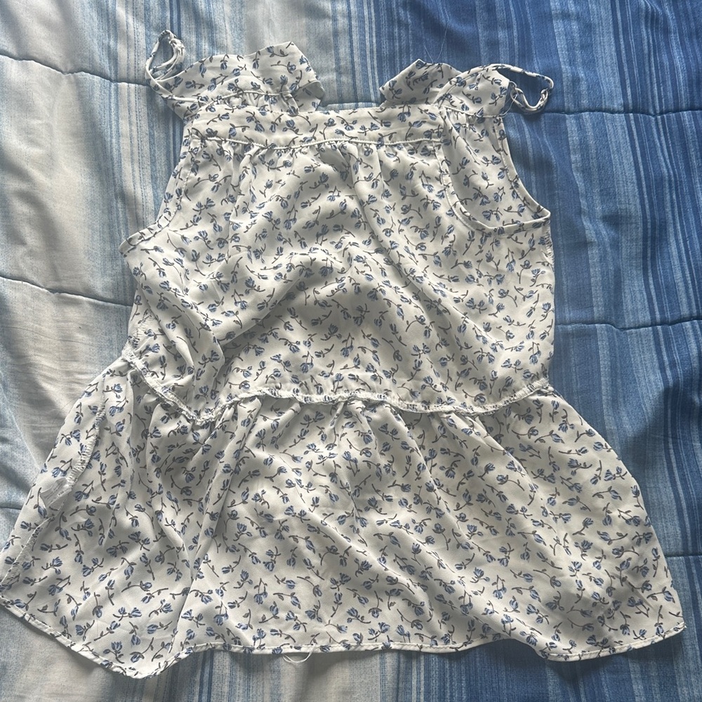 Sienna Sky Blue and White Floral Shirt